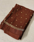 Zia Viscose Georgette Butti Sequin Saree