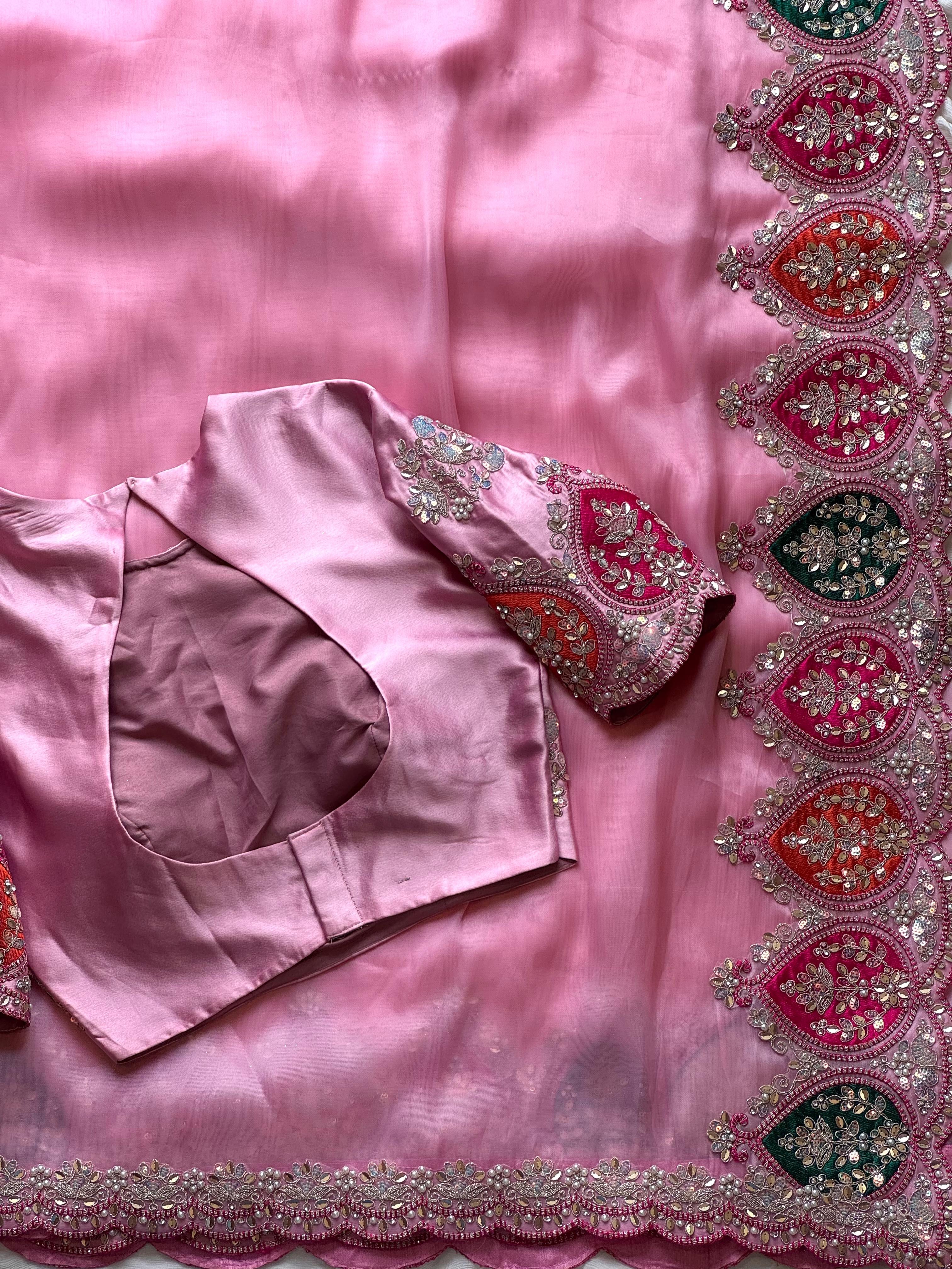 Mahina - Designer Tissue Saree