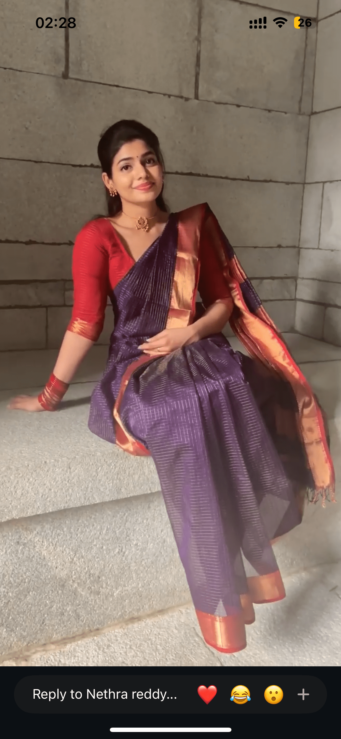 Jiya Royal Elegance – Purple Maheshwari Silk Saree
