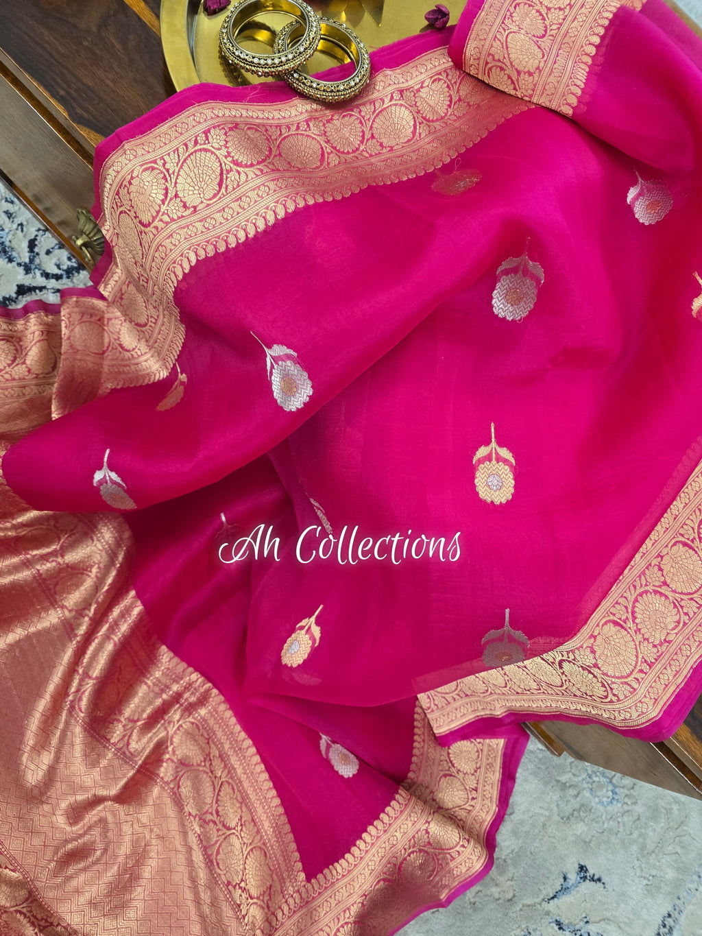 Chahat - Handwoven Kaduwa Kora Silk Saree