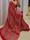 Apoorva | Handcrafted Ajrakh Couture Saree