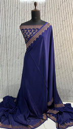 Paru-Pure Khaddi Crepe Chiffon Saree