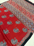 Gulnar - Pure Modal Ajrakh saree
