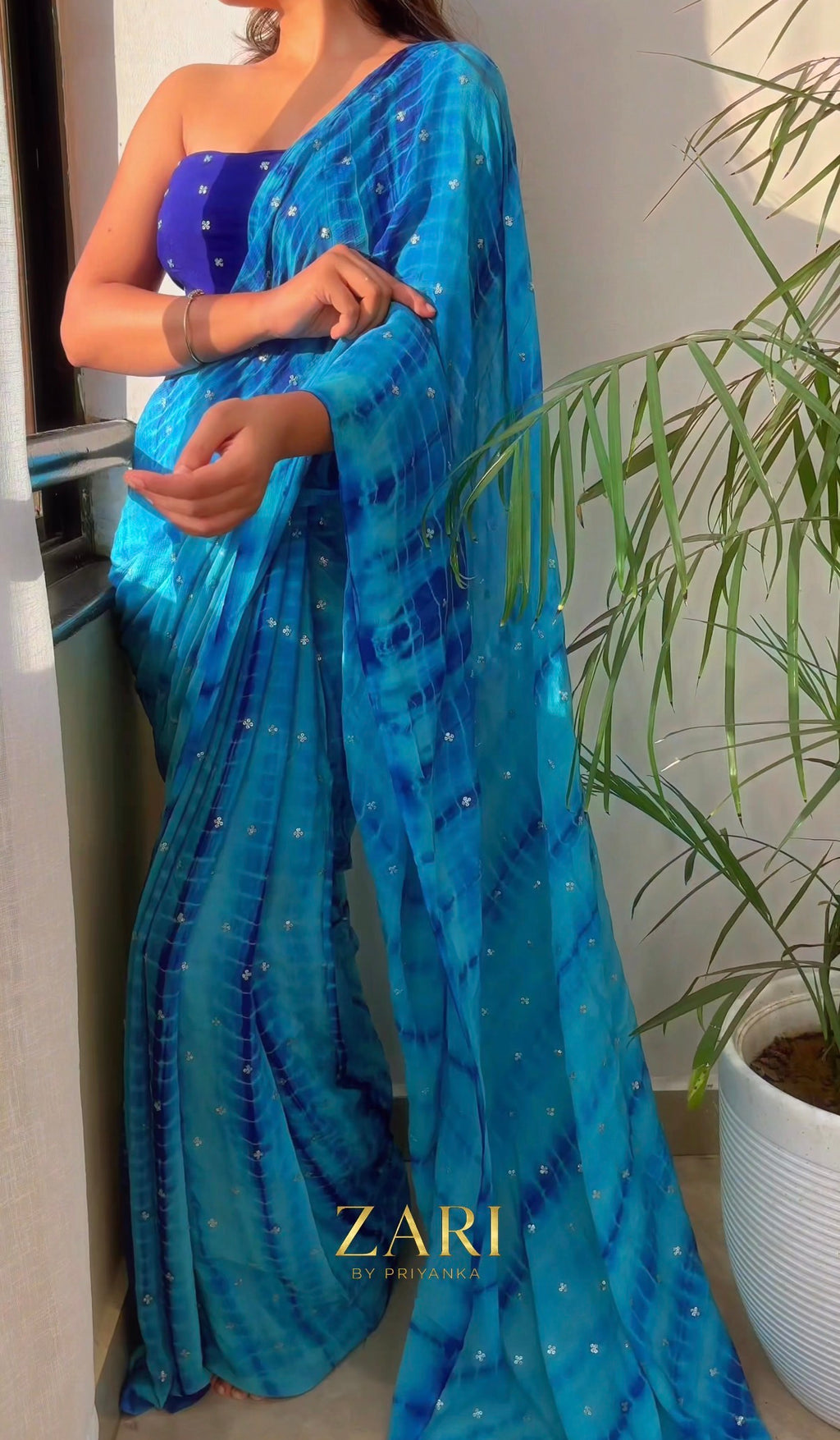 Nila - Lightweight Chinnon Georgette Saree