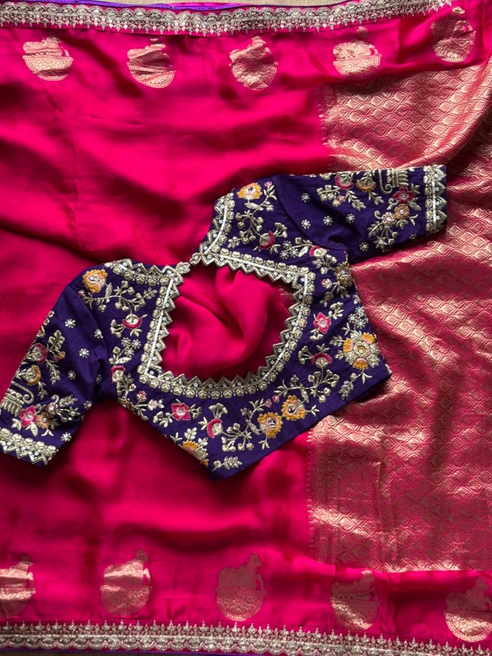Shimi- Designer Satin Silk Saree
