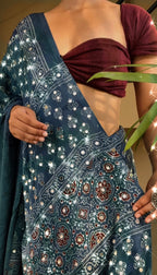 Sheersha - Pure Modal Mirror Designer Saree