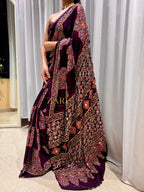Zora | Handcrafted Ajrakh Couture Saree
