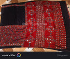 Trisha -  Designer Pure Modal Ajrakh Mirror saree
