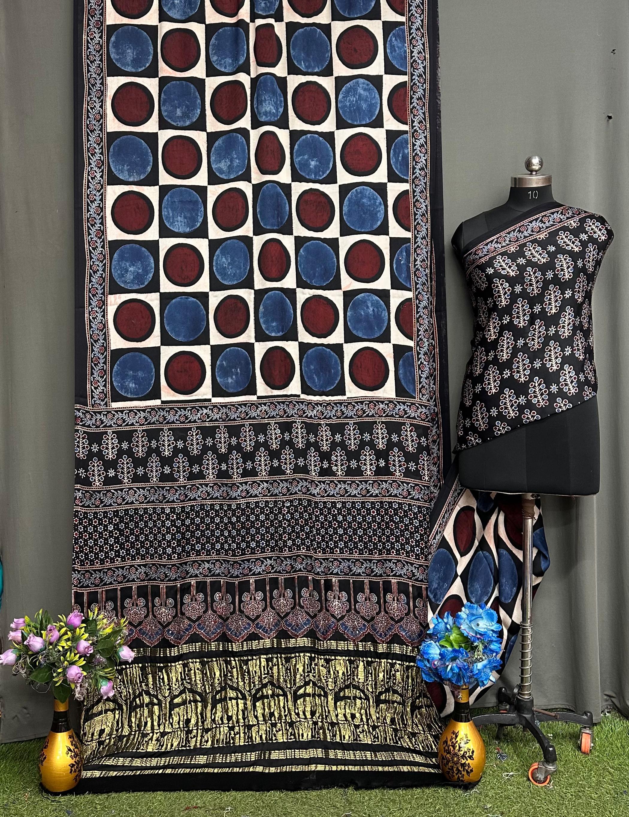 Raksha - Pure Modal Ajrakh Saree