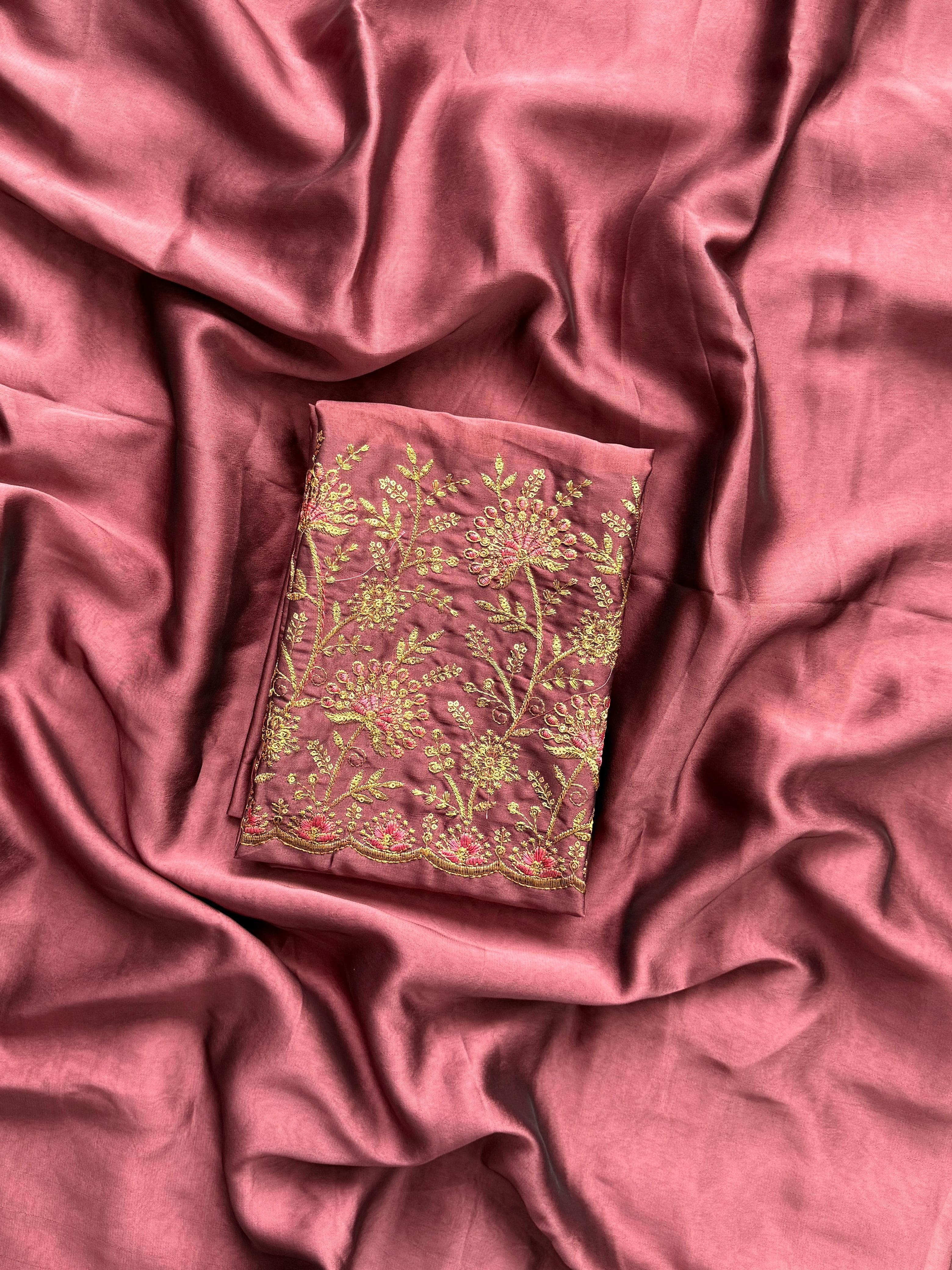 Reena - Rangoli Silk Saree paired with embroidered Blouse