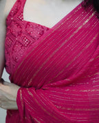 Shilpa - Georgette Saree with Chikankari Blouse