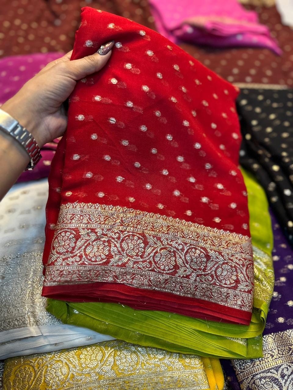 Medha - Premium Viscose Georgette Saree