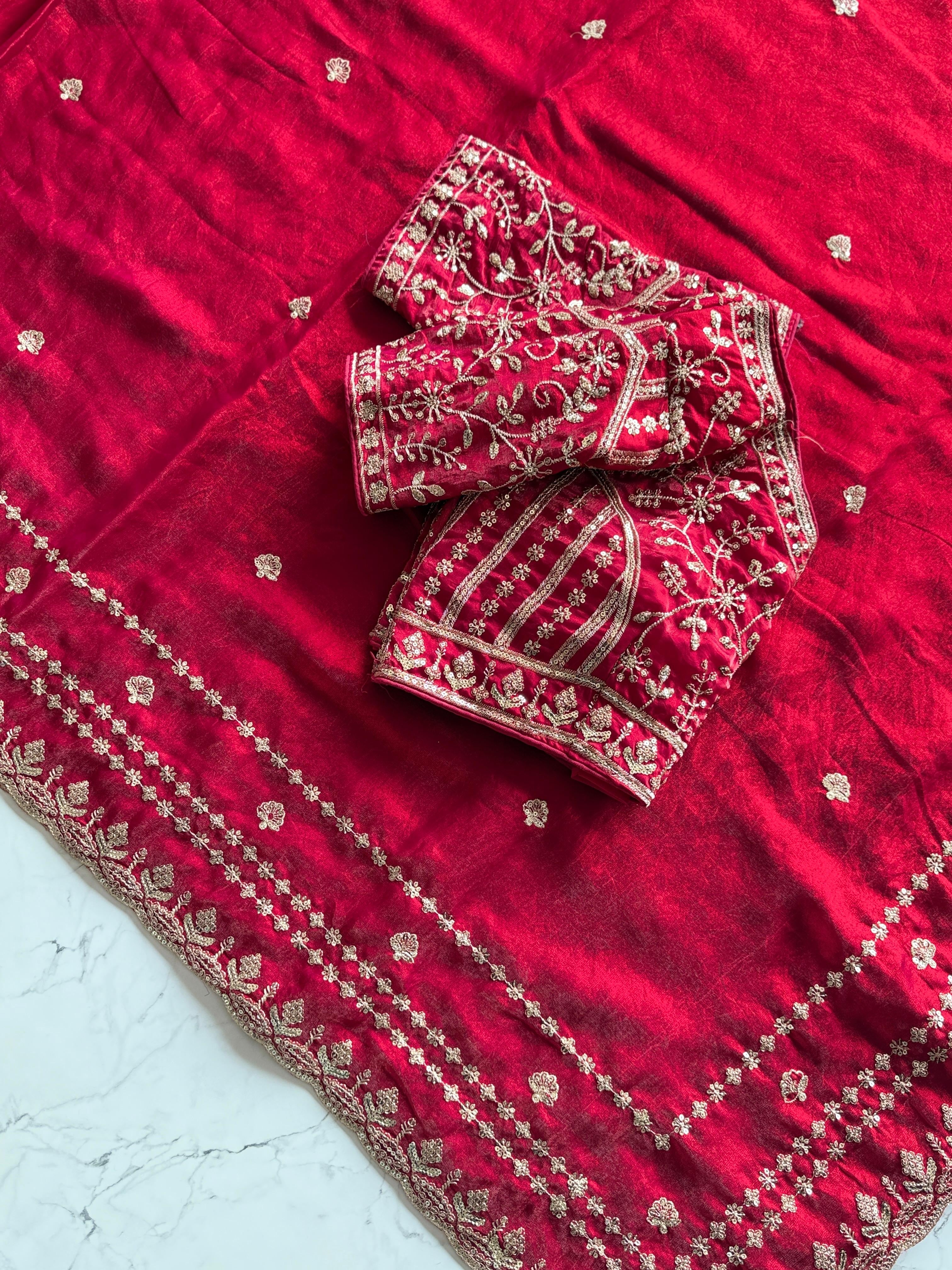 Jinal - Designer Crepe Silk Saree