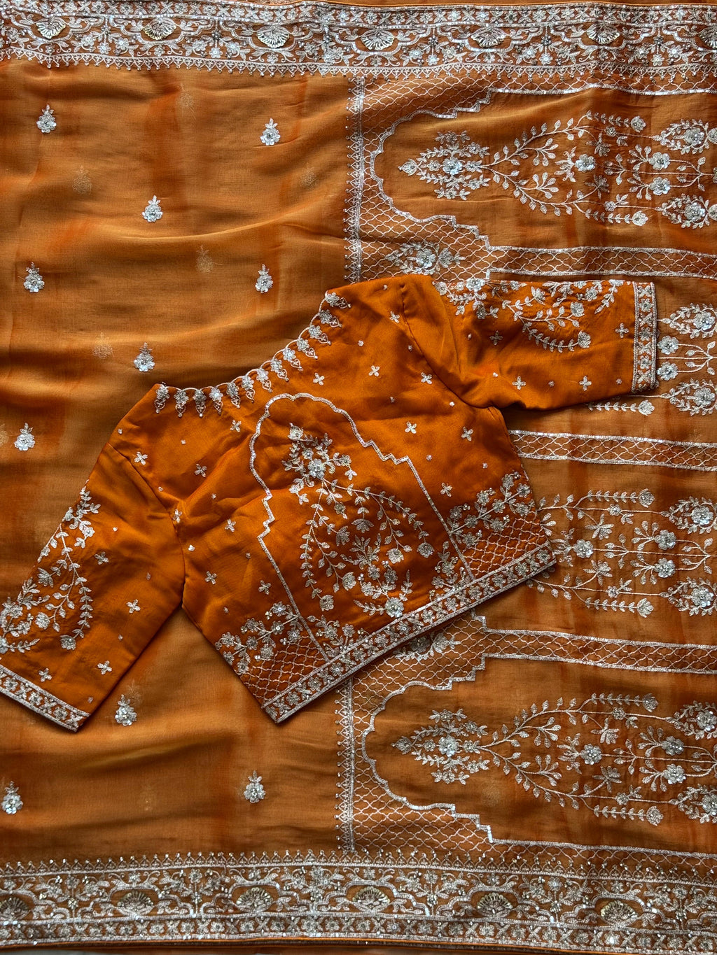 Aishu - Soft Tissue Aari Handwork Saree