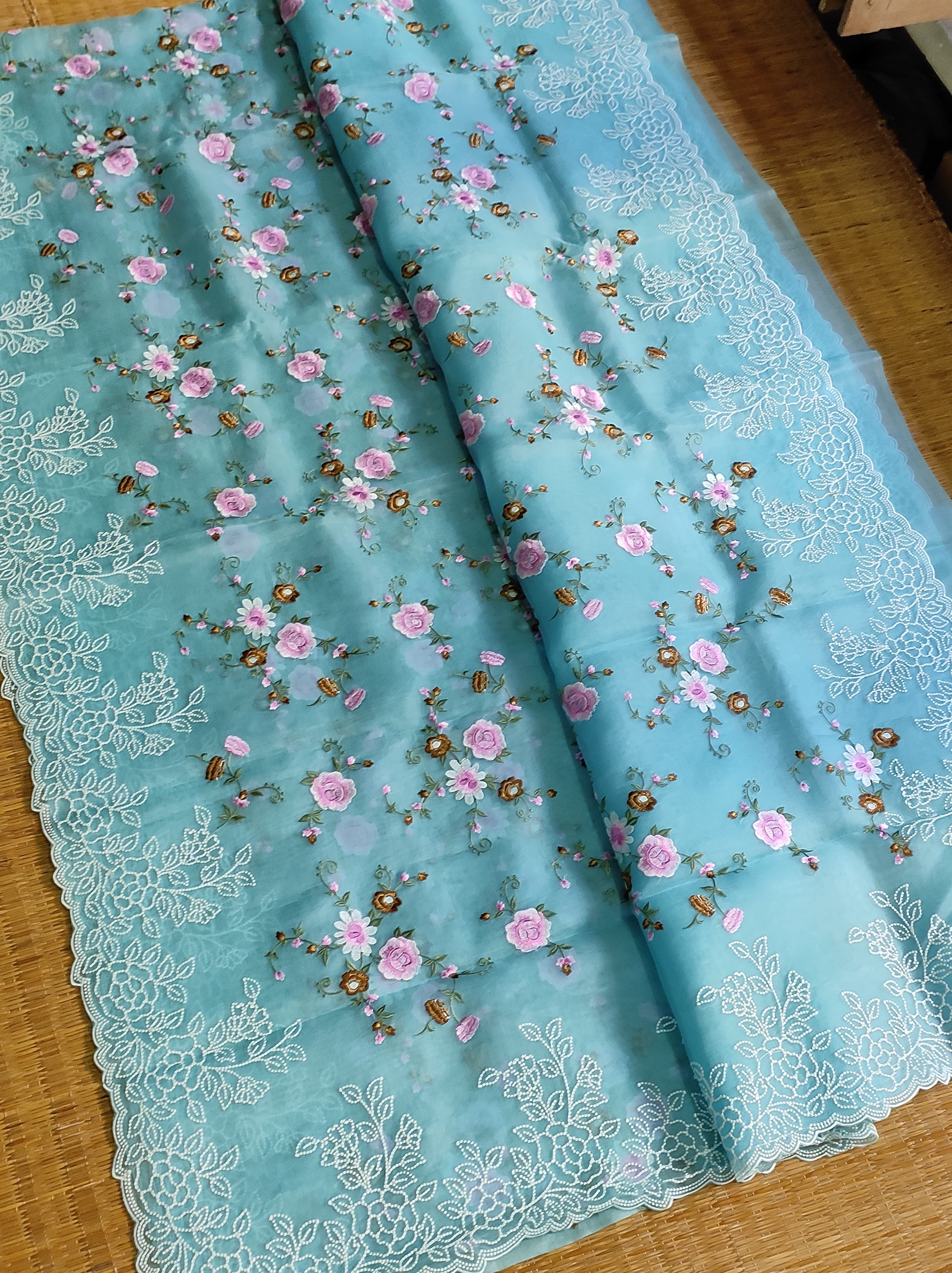 Soundarya - Pure Organza Silk with Embroidery