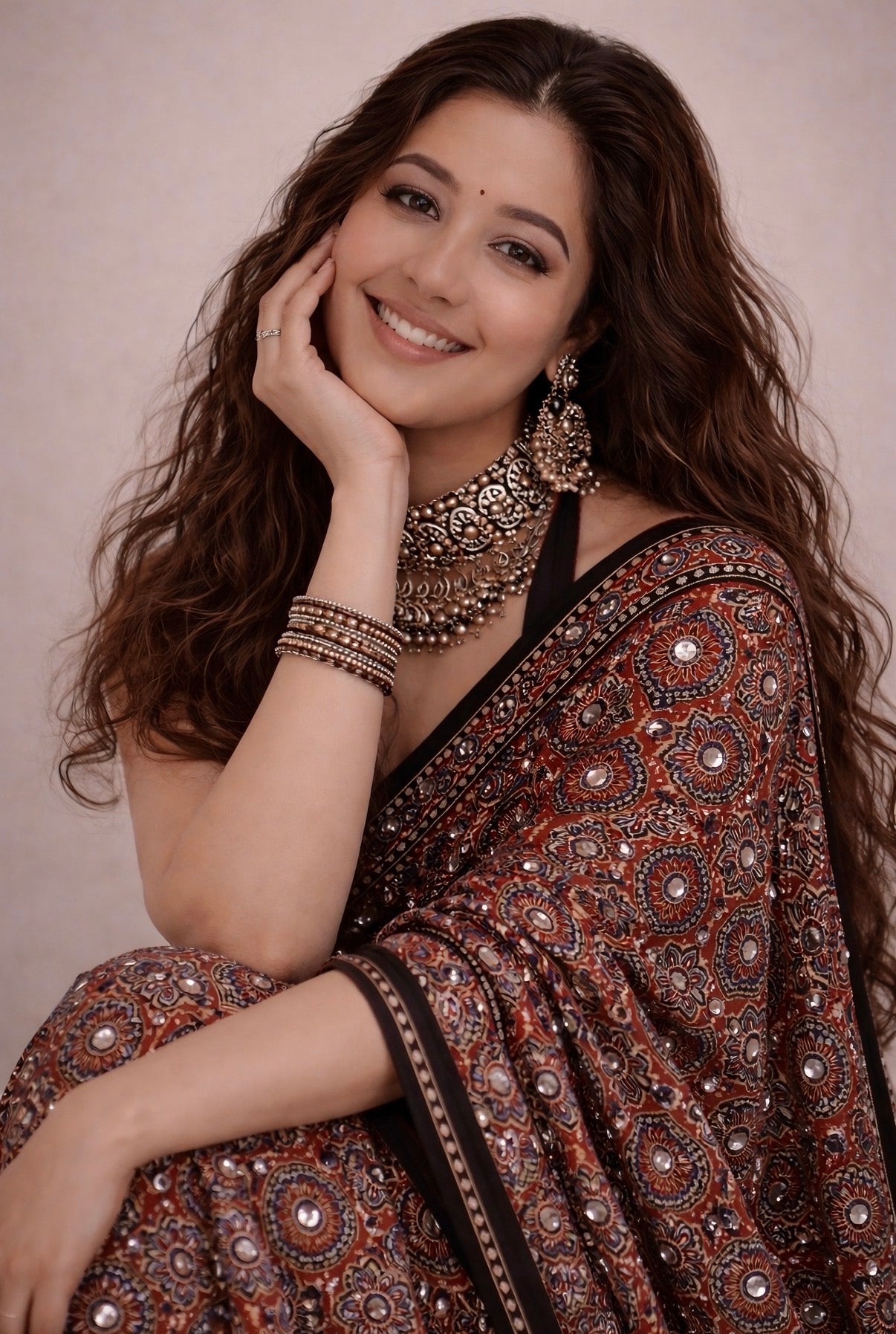 Tachi - Pure Modal Ajrakh saree