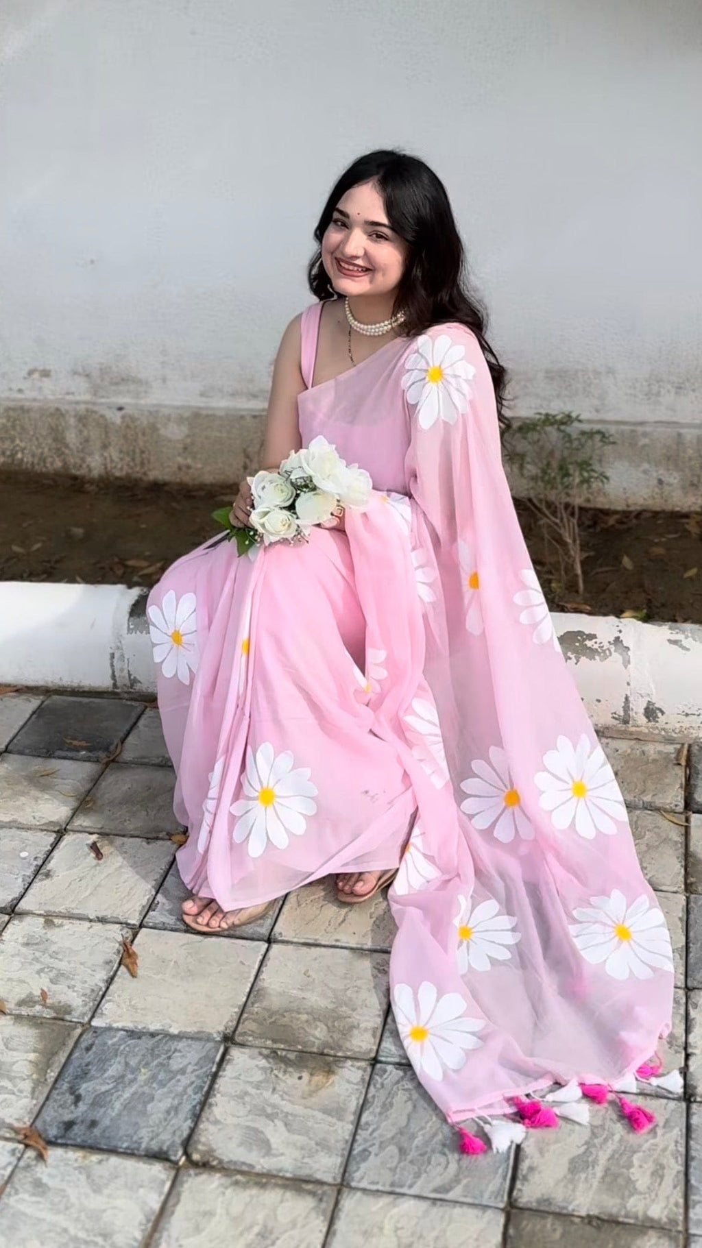 Rose - Mulmul Cotton Saree