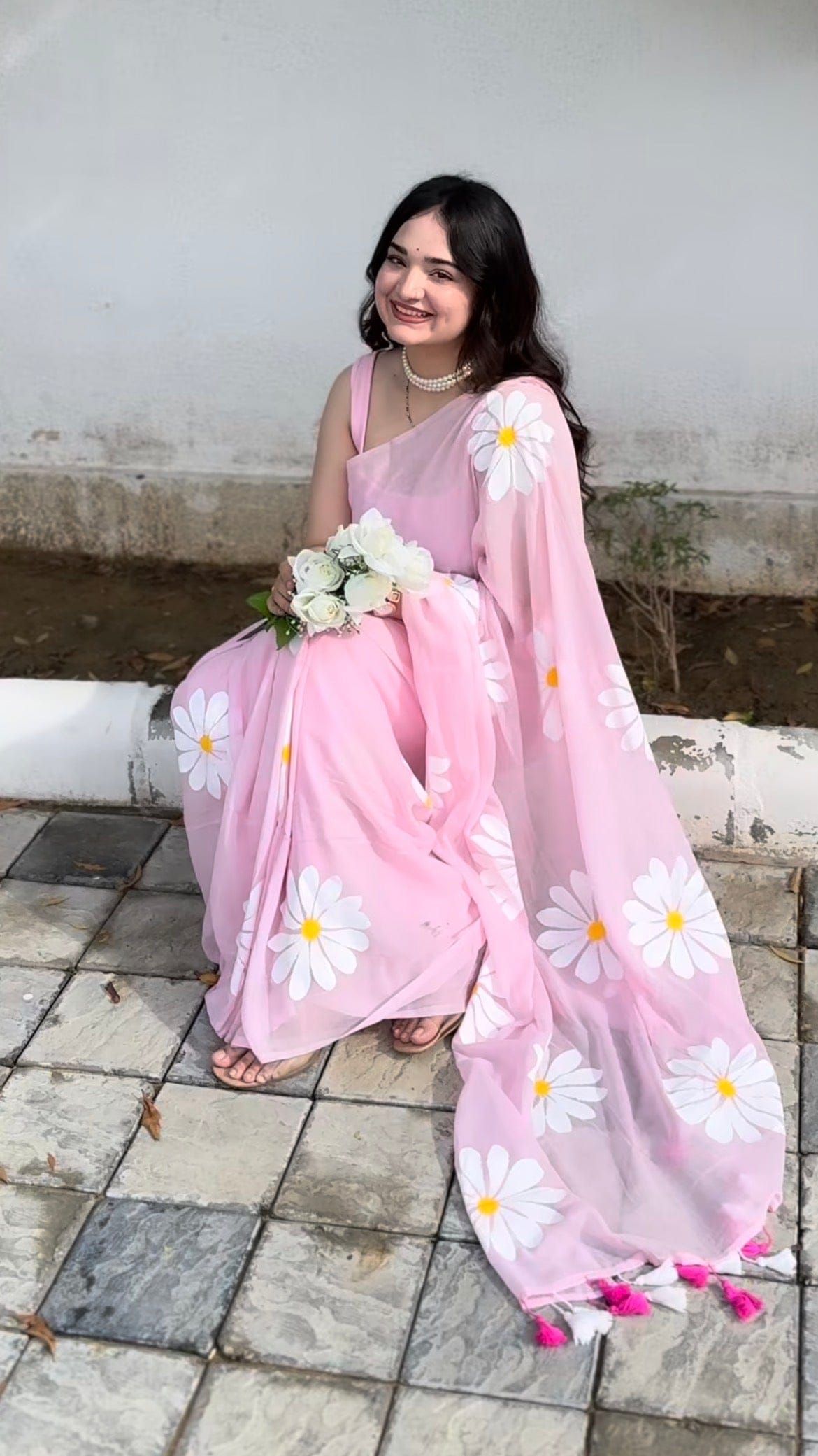 Rose - Mulmul Cotton Saree