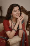 Naksha | Handcrafted Ajrakh Couture Saree