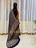 Jasmin | Handcrafted Ajrakh Couture Saree