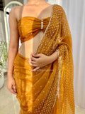 Miraaya - Designer Tissue Organza Saree with handwork