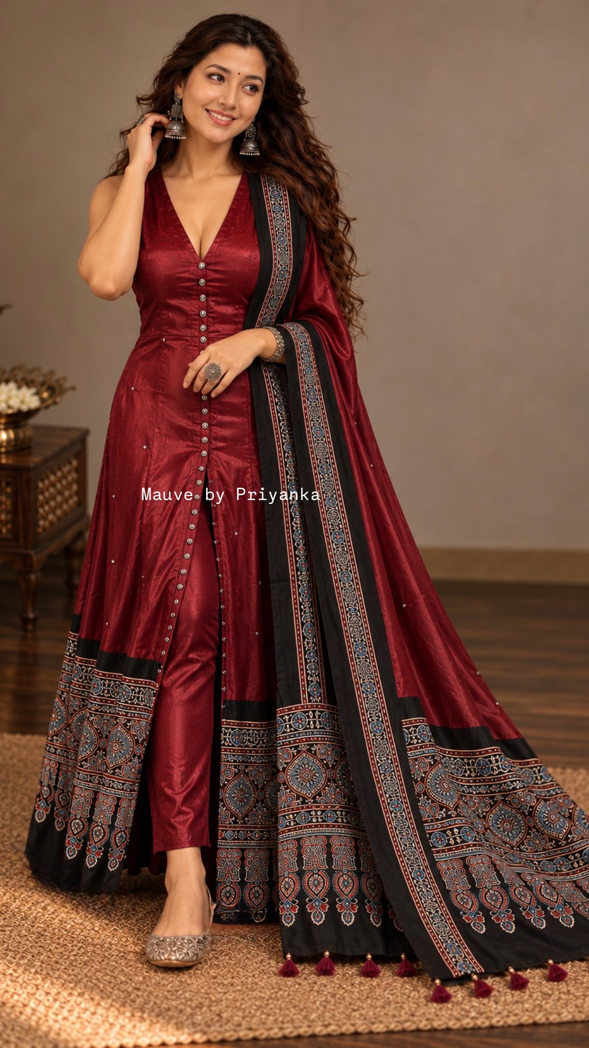 Doori - Ajrakh Modal Silk Suit
