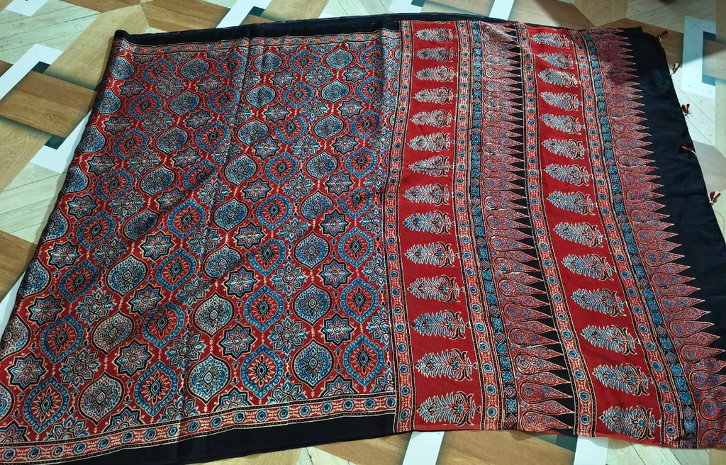 Tachi - Pure Modal Ajrakh saree