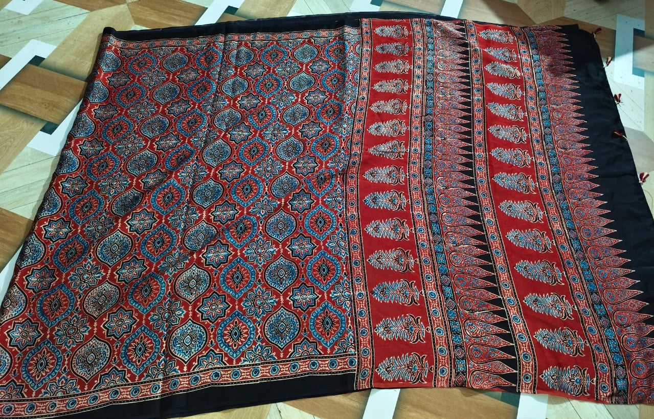 Tachi - Pure Modal Ajrakh saree