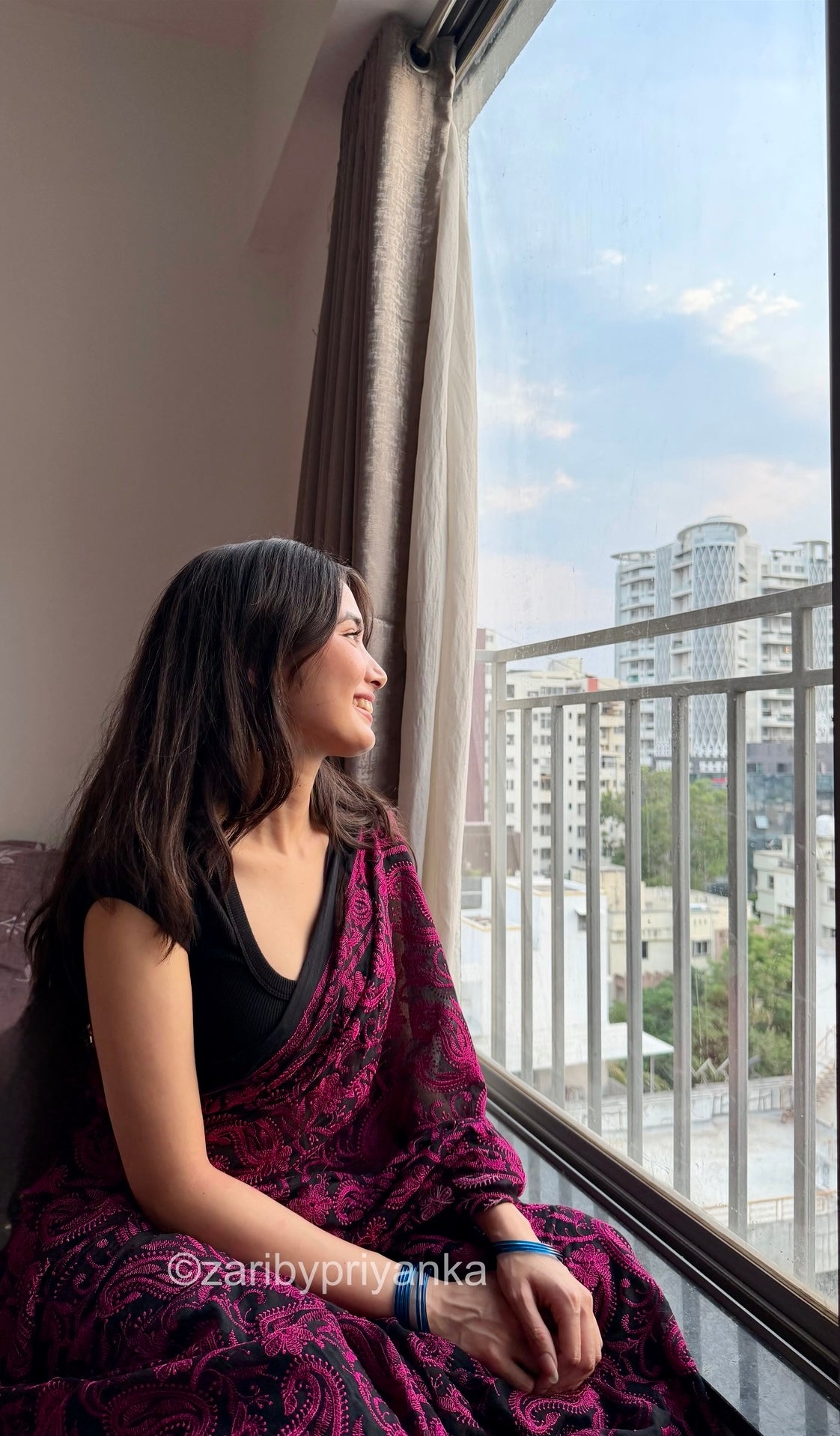 Ishaara - Chikankari Mul Cotton Saree