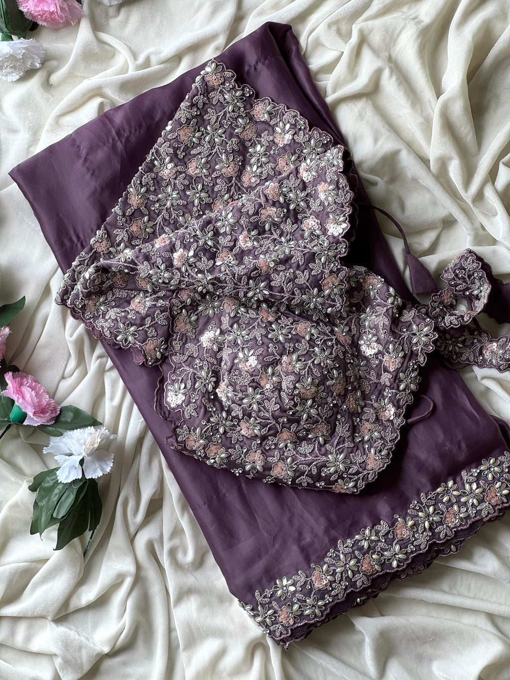 Lata - Soft Space Silk Designer Ready to Wear Saree