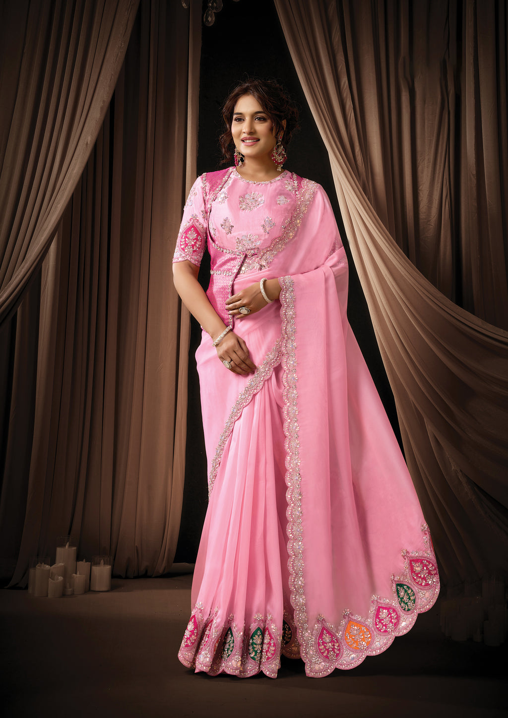 Mahina - Designer Tissue Saree