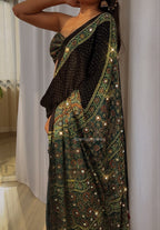Tanara - Pure Modal Ajrakh Mirror saree