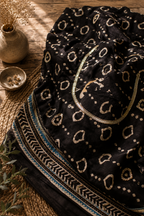 Mirra - Designer Ajrakh Handworked Saree