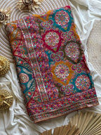 Sonakshi- Designer Tissue Crepe Saree