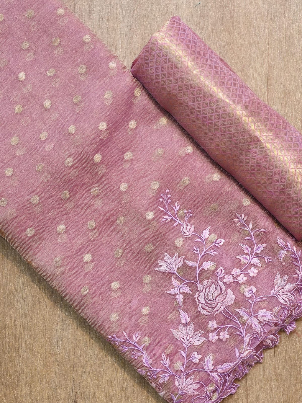 Kumudi - Pure Banarasi Crush Tissue Silk Saree