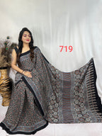 Mithali - Pure Modal Ajrakh saree