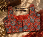 Tulsi -  Designer Pure Modal Ajrakh Mirror Saree