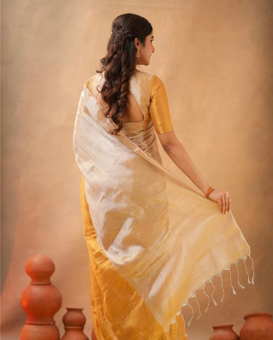 Tritva - Handloom Tissue Silk Saree