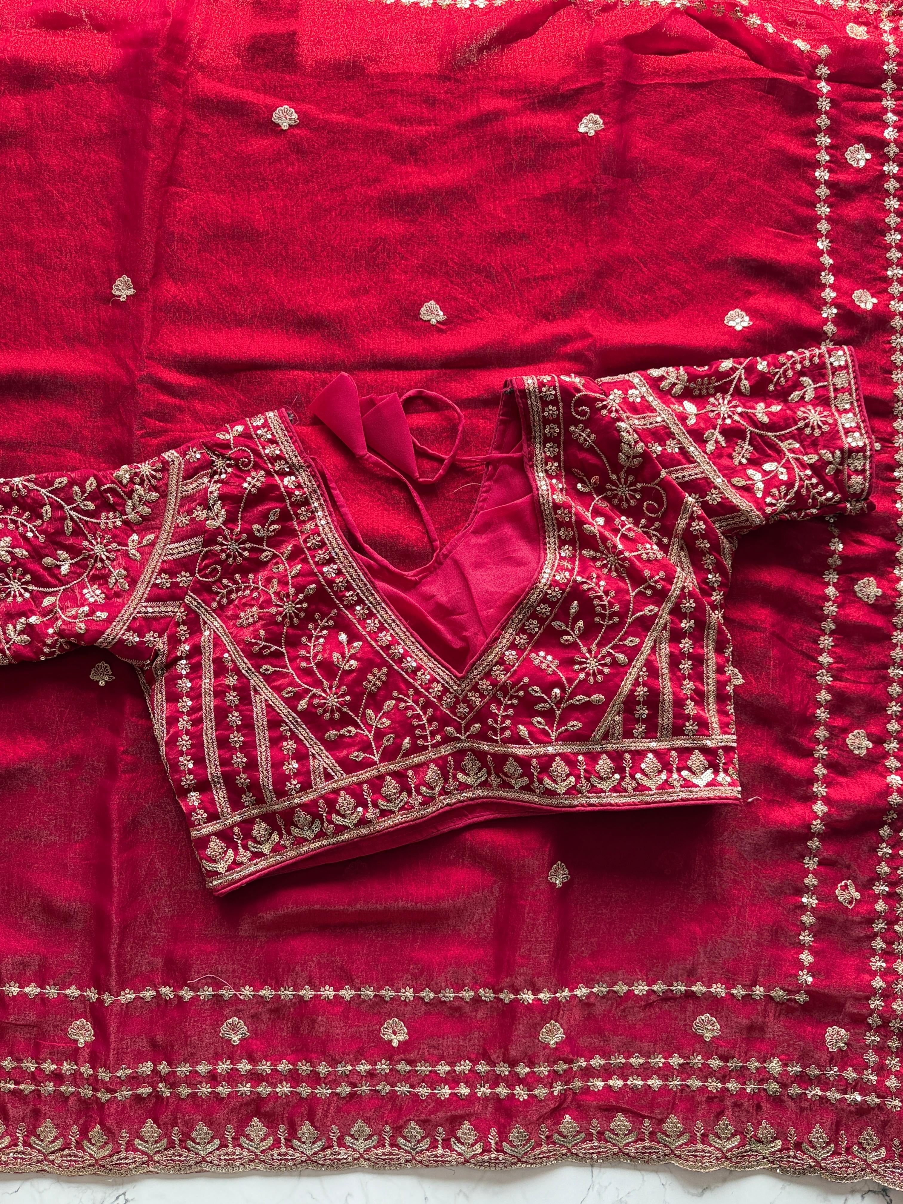 Jinal - Designer Crepe Silk Saree