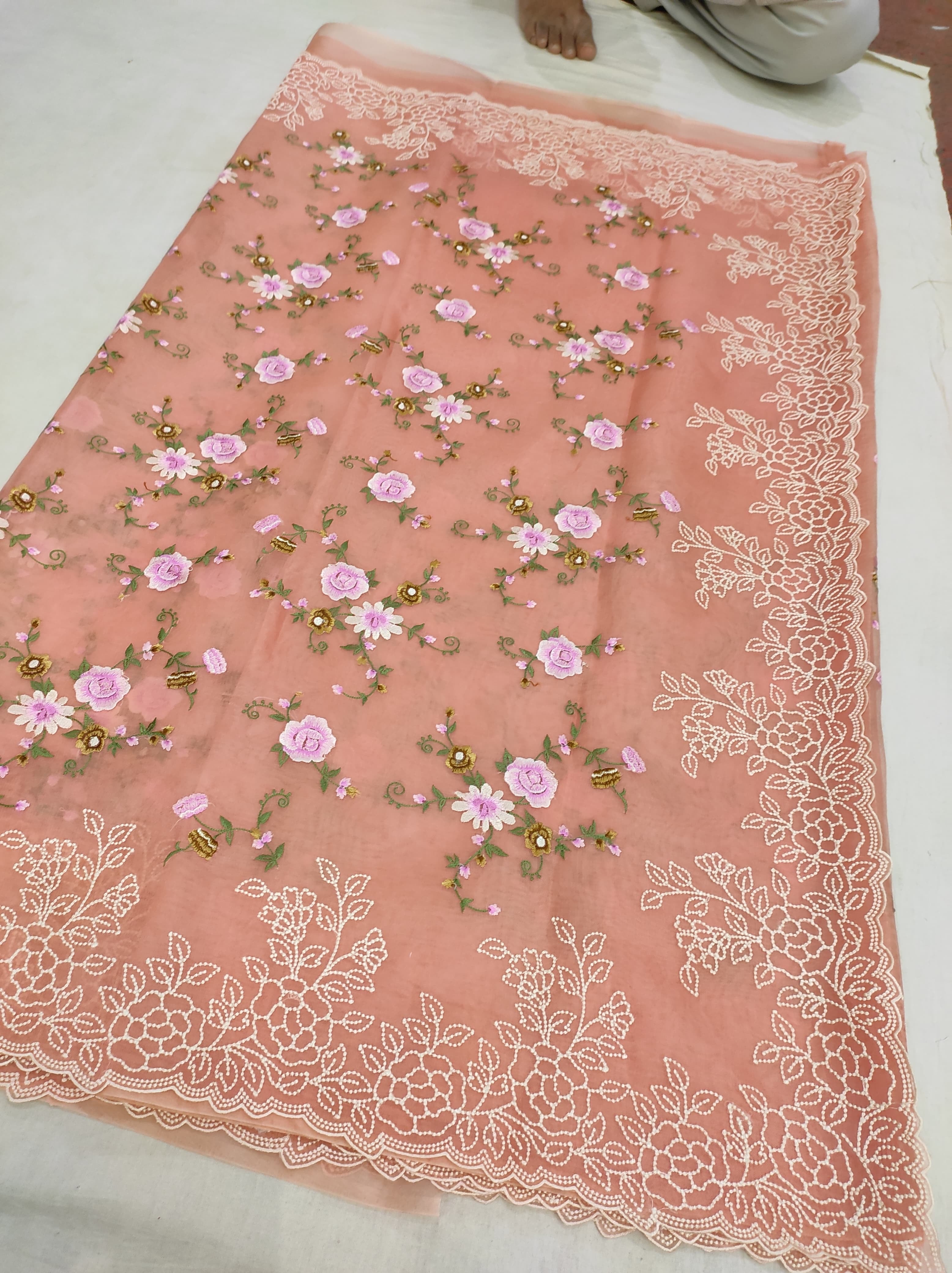 Soundarya - Pure Organza Silk with Embroidery