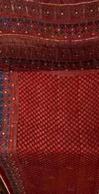 Zora | Handcrafted Ajrakh Couture Saree