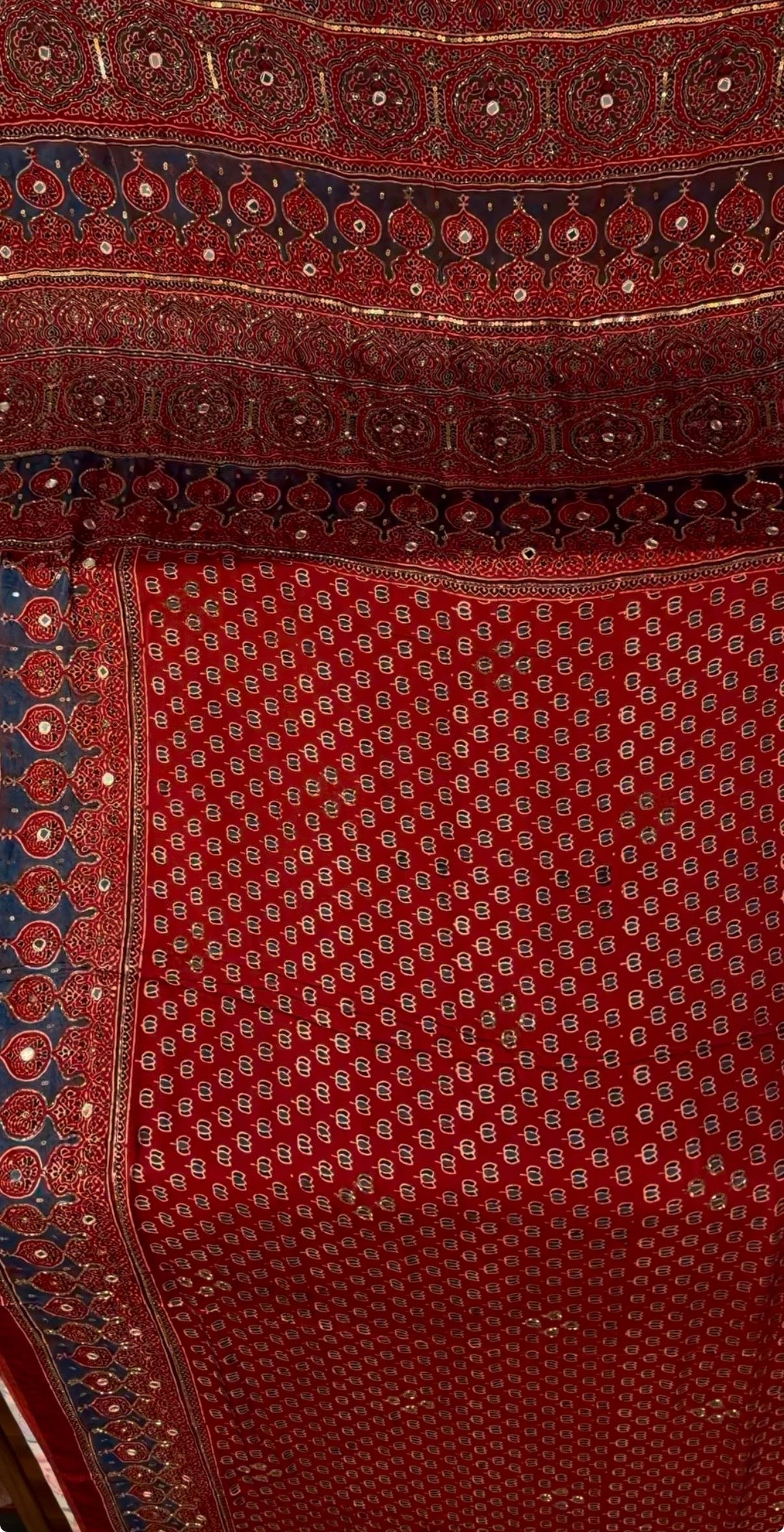 Zora | Handcrafted Ajrakh Couture Saree