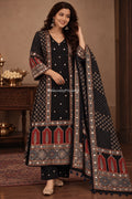 Siyah - Ajrakh Pure Modal Suit with handwork