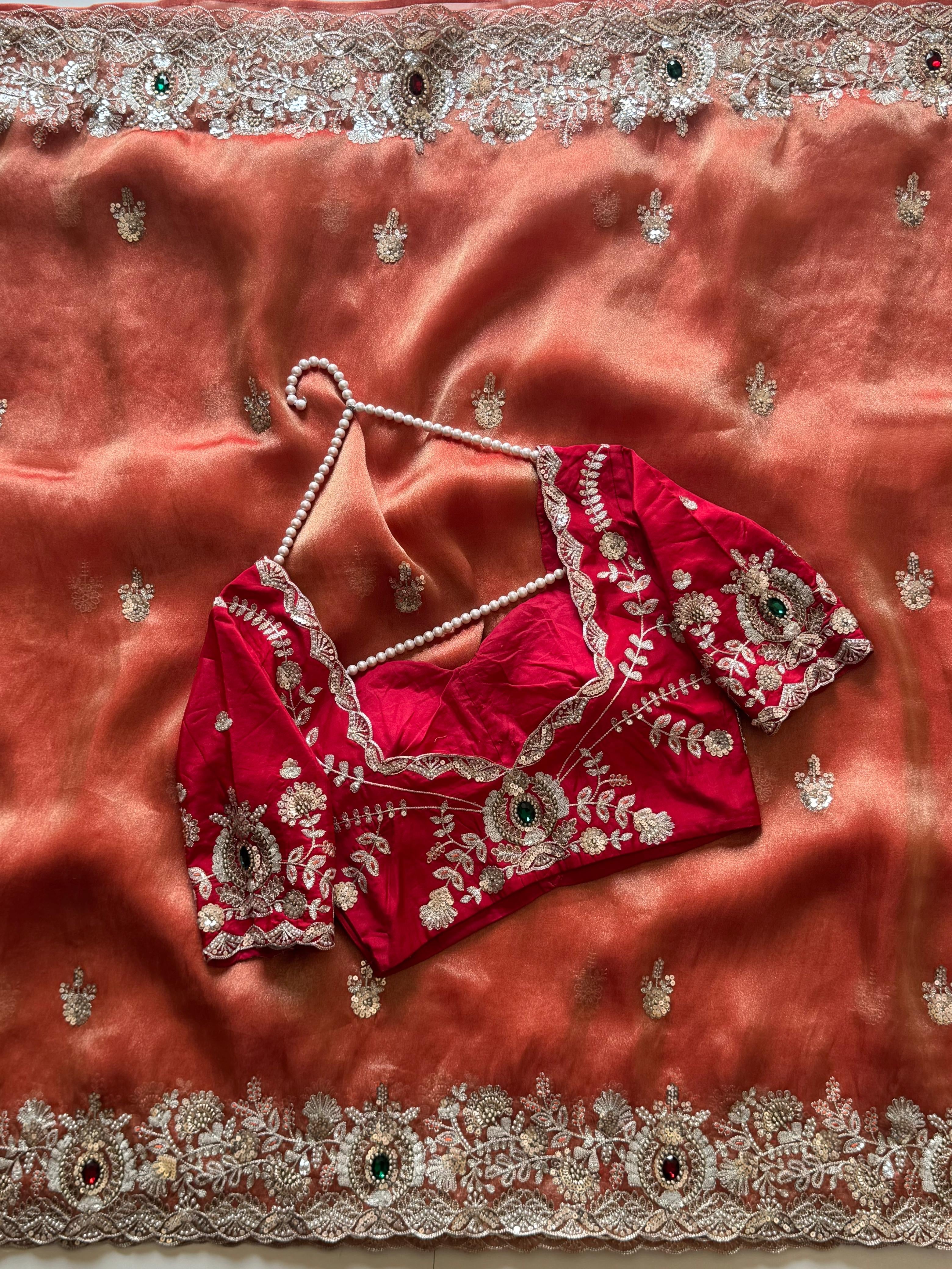 Mahisha - Designer Tissue Saree