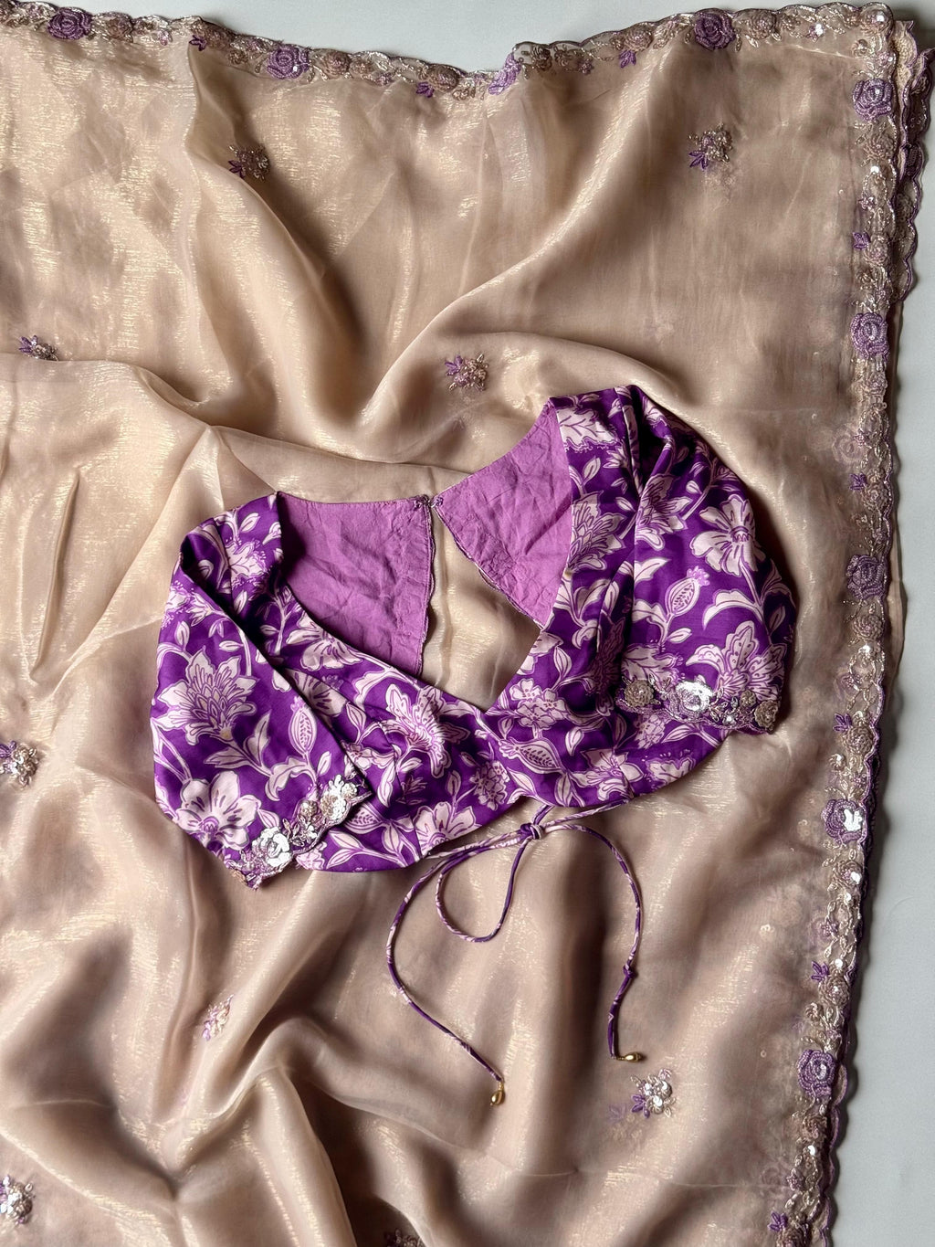 Raha Premium Elegance – Tissue Silk Saree with Multicolour Sequin Detailing