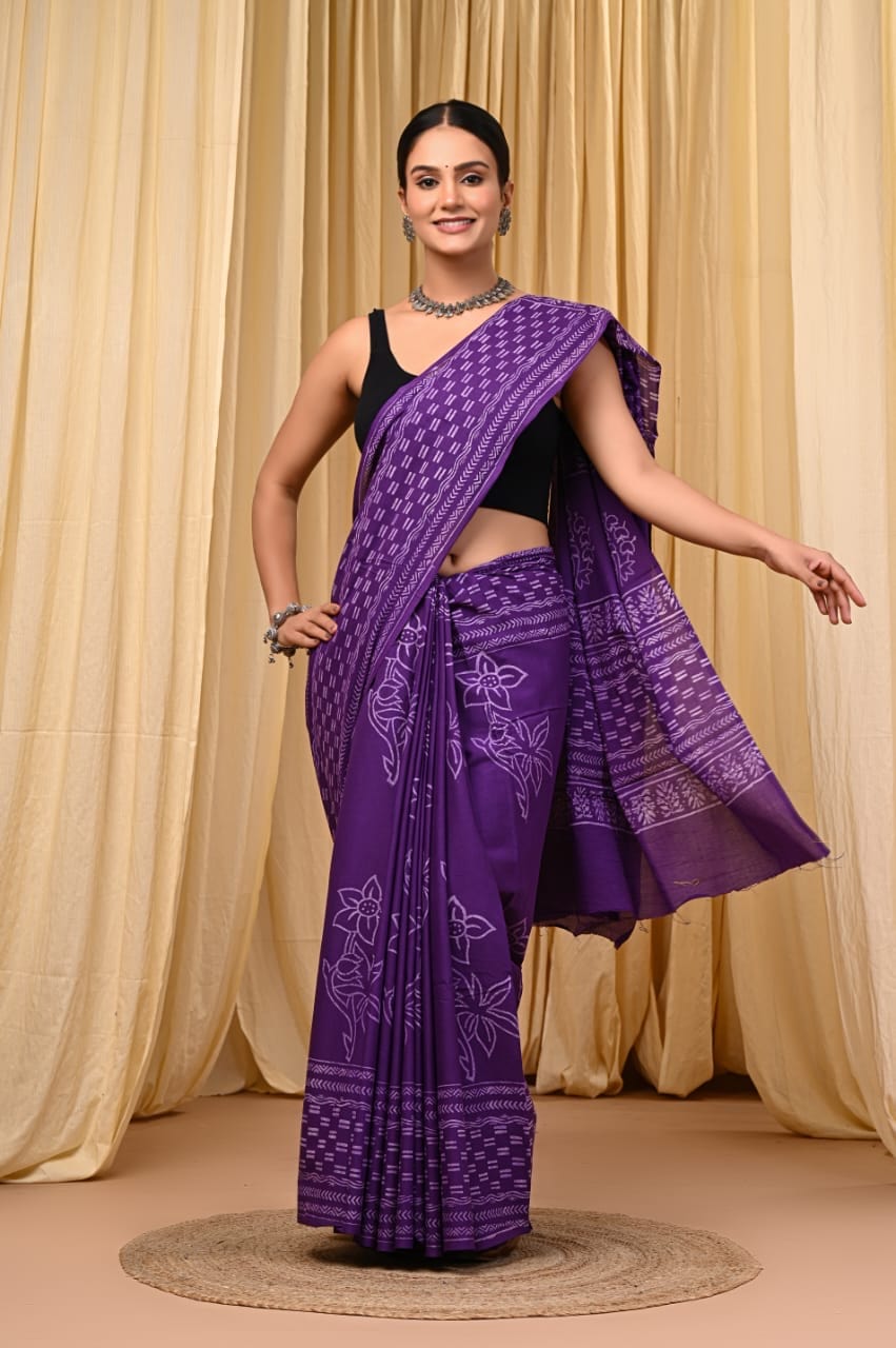 Riva - Mulmul Cotton Saree for your Everyday