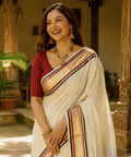 Athira - Mul Mul Cotton Saree - Zari by Priyanka