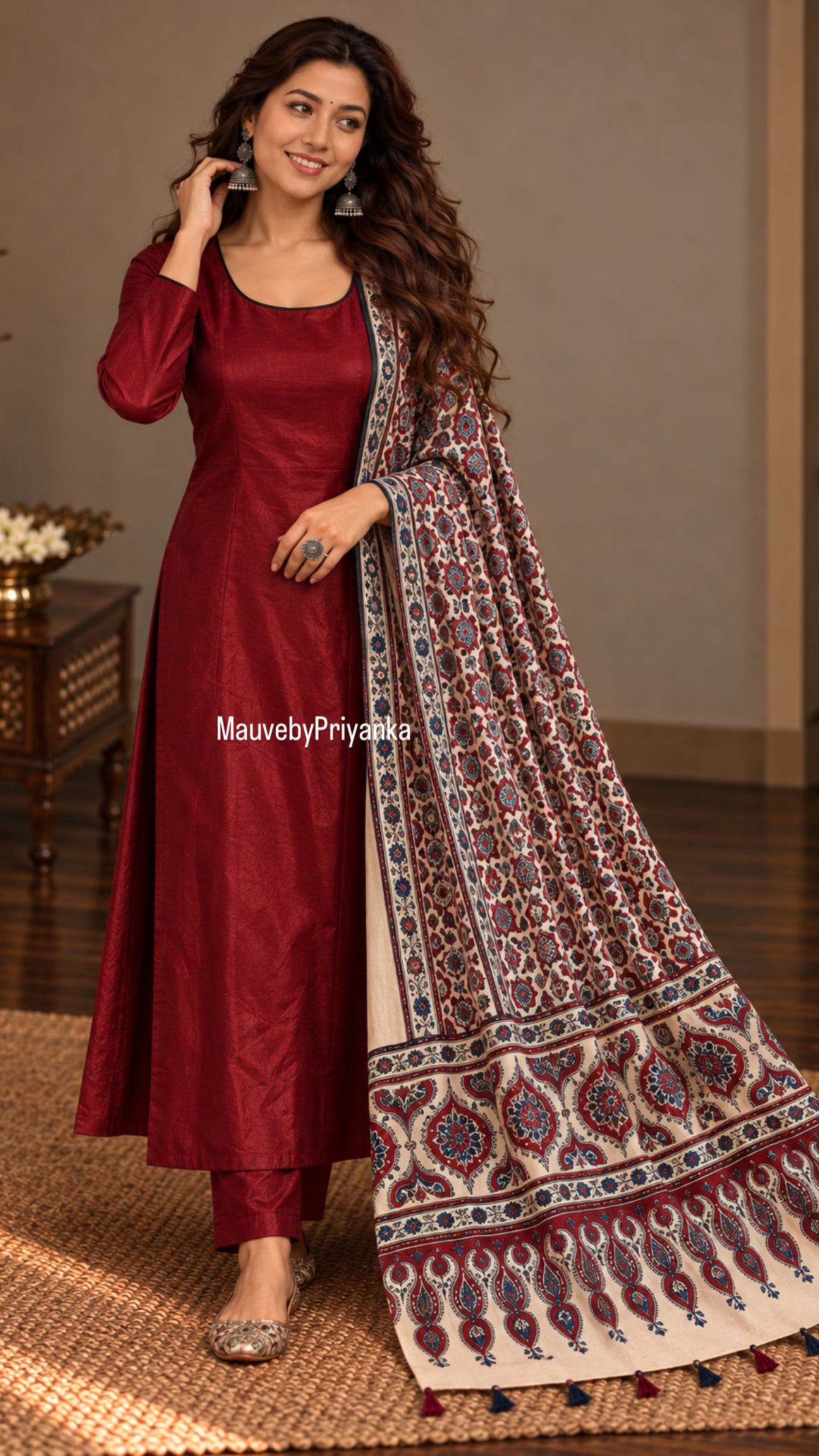 AFREEN | Ajrakh Modal Silk Suit