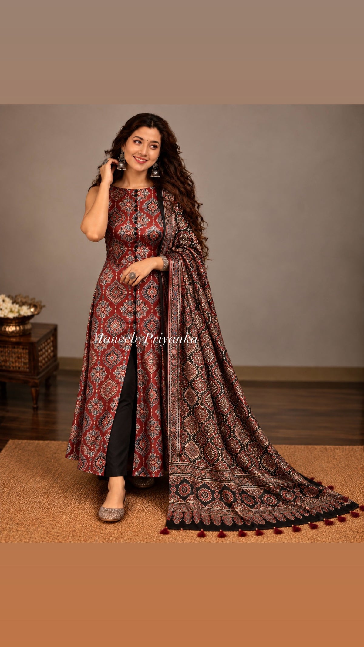 Savini- Ajrakh Pure Modal Suit