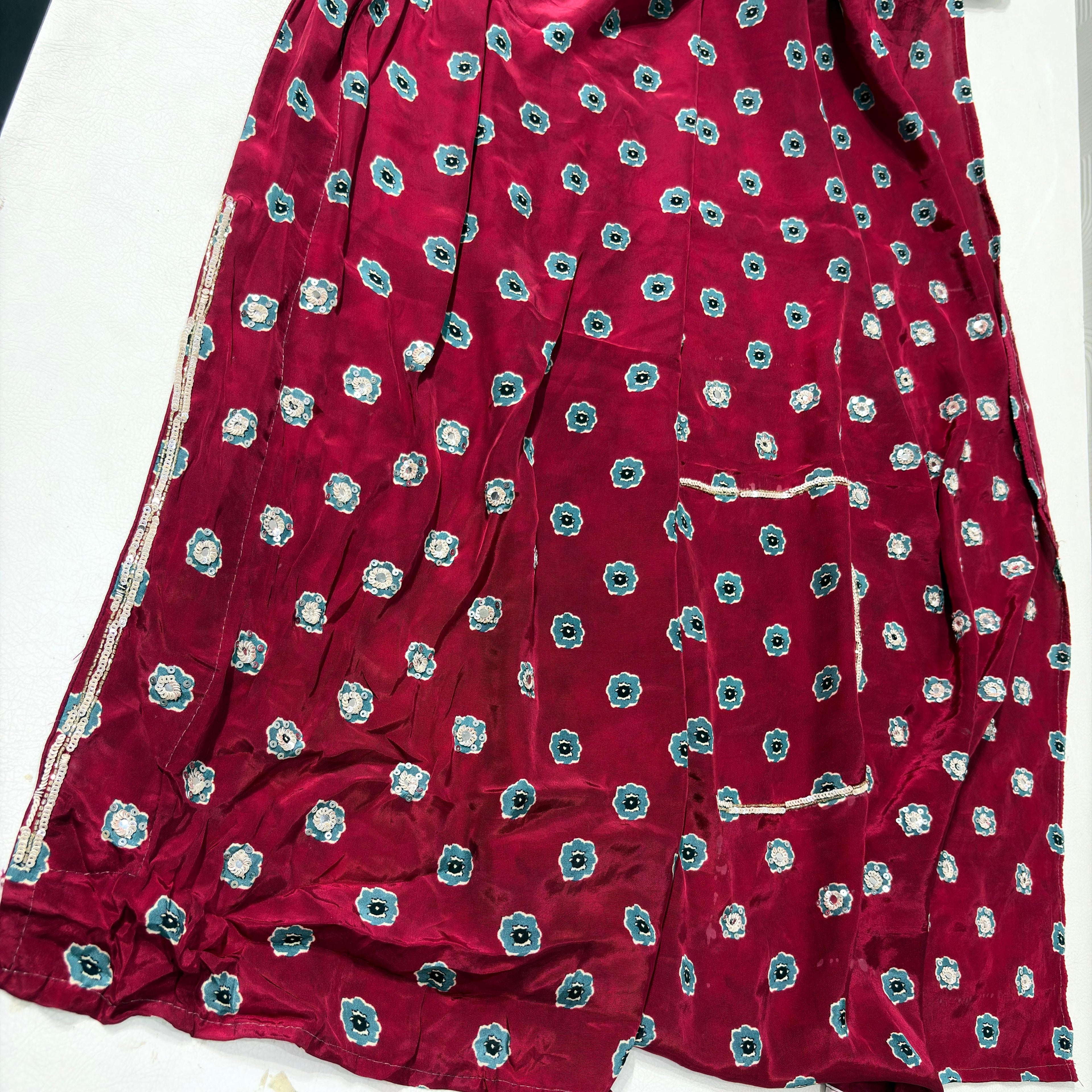Atulya - Pure Crepe Handwork Designer Saree
